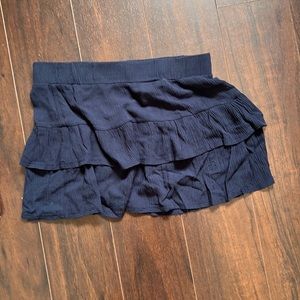 size 14 tribe boutique navy blue ruffled skirt